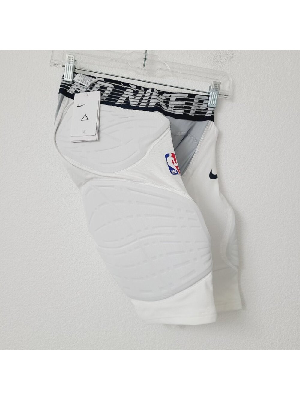 Nike Pro Hyperstrong NBA Padded Compression Shorts 881966-100 Size M White